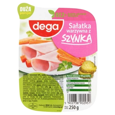 dega Sałatka warzywna z szynką 250 g - 3