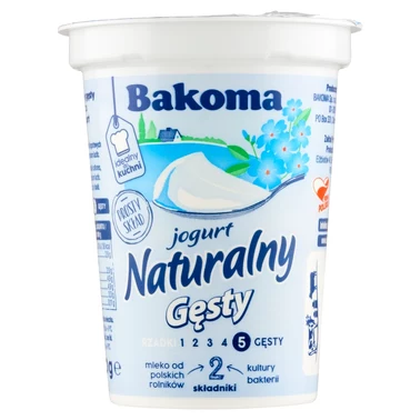 Bakoma Jogurt naturalny gęsty 370 g - 3