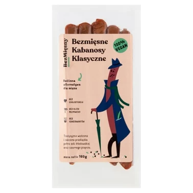 BezMięsny Bezmięsne kabanosy klasyczne 160 g - 1