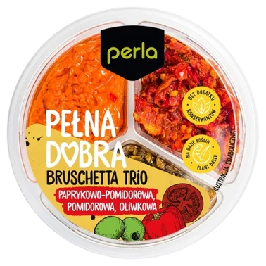 Perla Hummus trio klasyczny paprykowy z suszonym pomidorem 210 g - 1