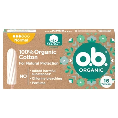 O.B. Organic Normal Tampony 16 sztuk - 1