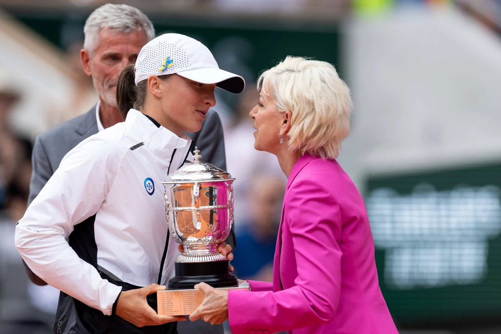 Iga Świątek i Chris Evert