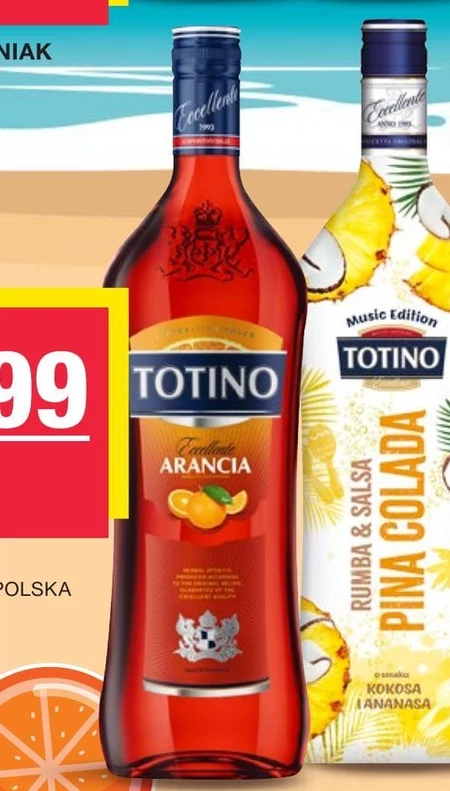 Totino Eccellente Arancia Wino aromatyzowane słodkie 1 l