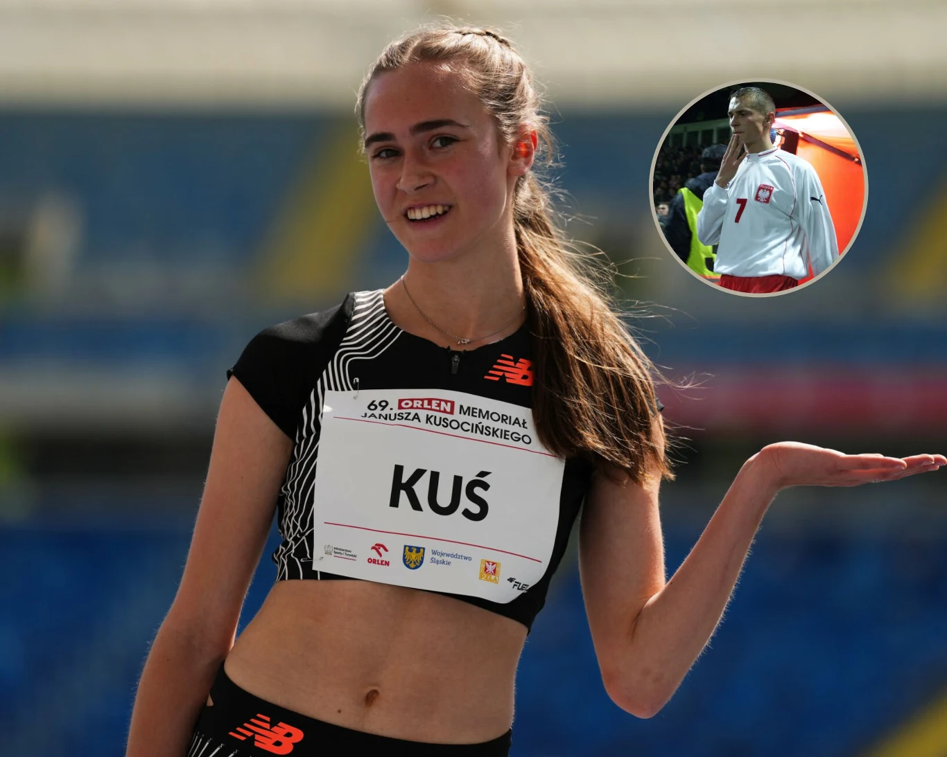 Anastazja Kuś. W ramce Marcin Kuś