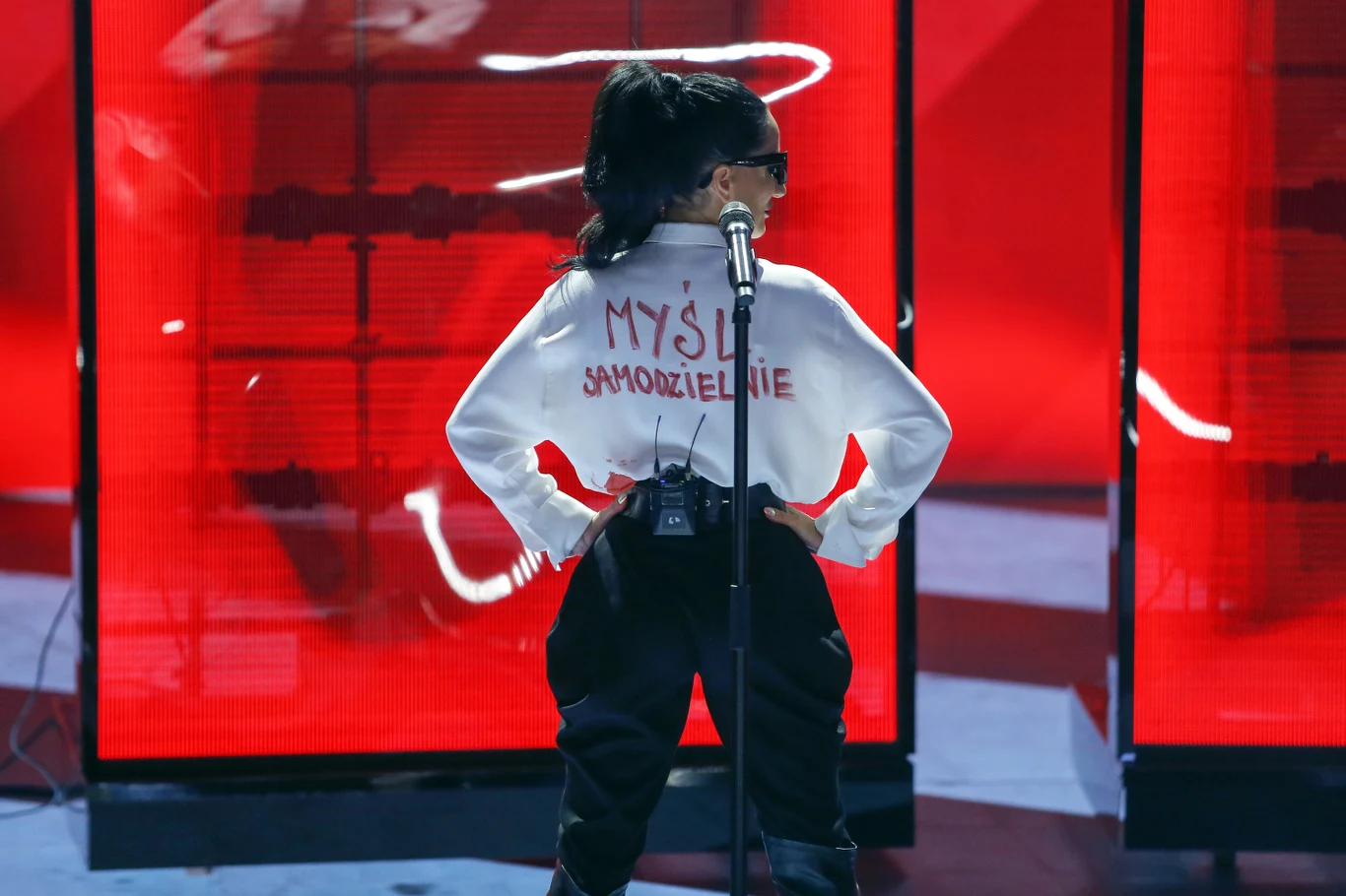 Justyna Steczkowska podczas Festiwalu w Opolu Justyna Steczkowska podczas Festiwalu w Opolu