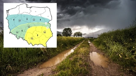 W środę w dużej części kraju będą ulewy i burze, lokalnie z gradem