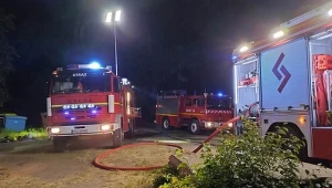 Pożar we wsi wsi Rososzyca w powiecie ostrowskim (Wielkopolskie)