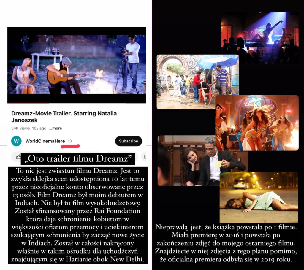 Instastory Natalii Janoszek Instastory Natalii Janoszek