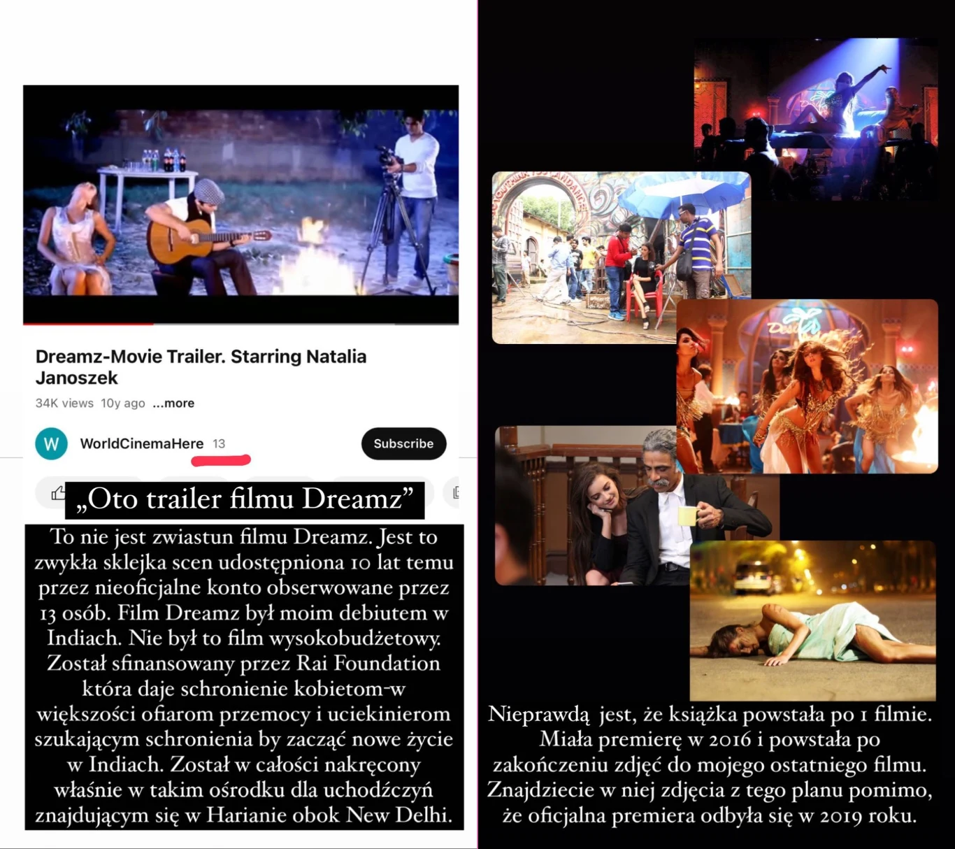 Instastory Natalii Janoszek Instastory Natalii Janoszek