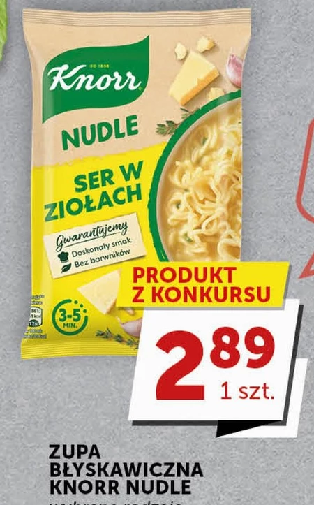 Knorr Nudle Zupa danie ser w ziołach 61 g