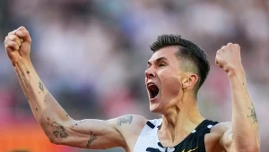 Jakob Ingebrigtsen podczas mityngu w Oslo