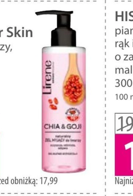 Lirene Superfood for Skin Naturalny żel myjący do twarzy chia & goji 190 ml