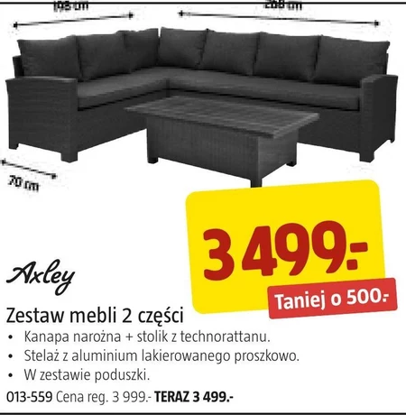 Zestaw mebli ogrodowych Axley