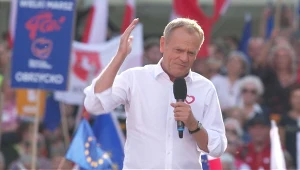 Donald Tusk na wiecu w Poznaniu