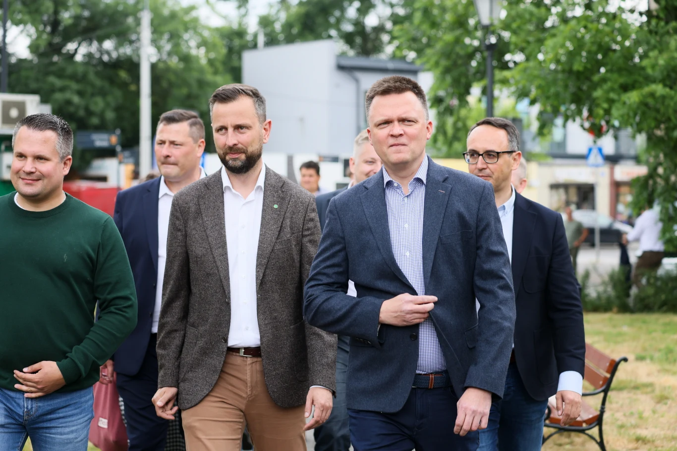 Przewodniczący Polski 2050 Szymon Hołownia I prezes Polskiego Stronnictwa Ludowego Władysław Kosiniak-Kamysz 