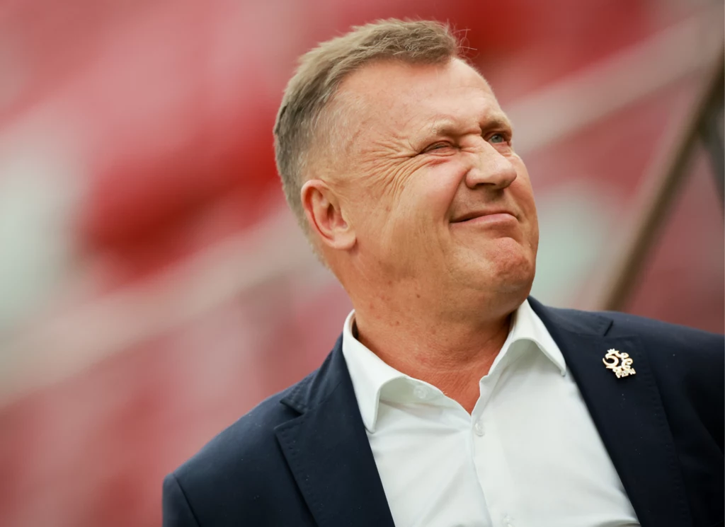 Prezes Polskiego Związku Piłki Nożnej Cezary Kulesza z bliska przyglądał się organizacji Euro 2025