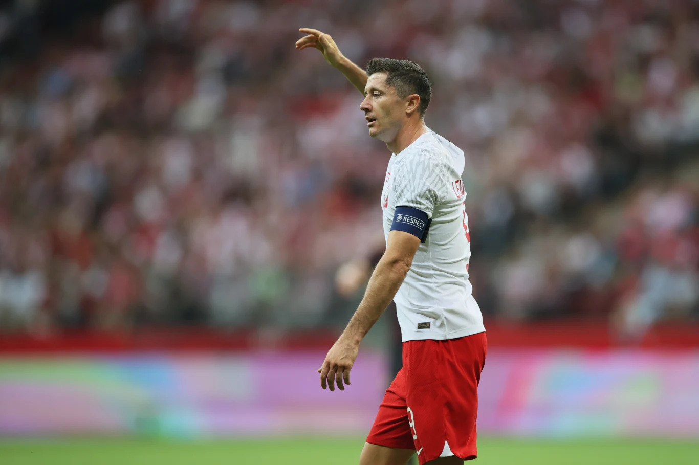 Robert Lewandowski w meczu Polska - Niemcy