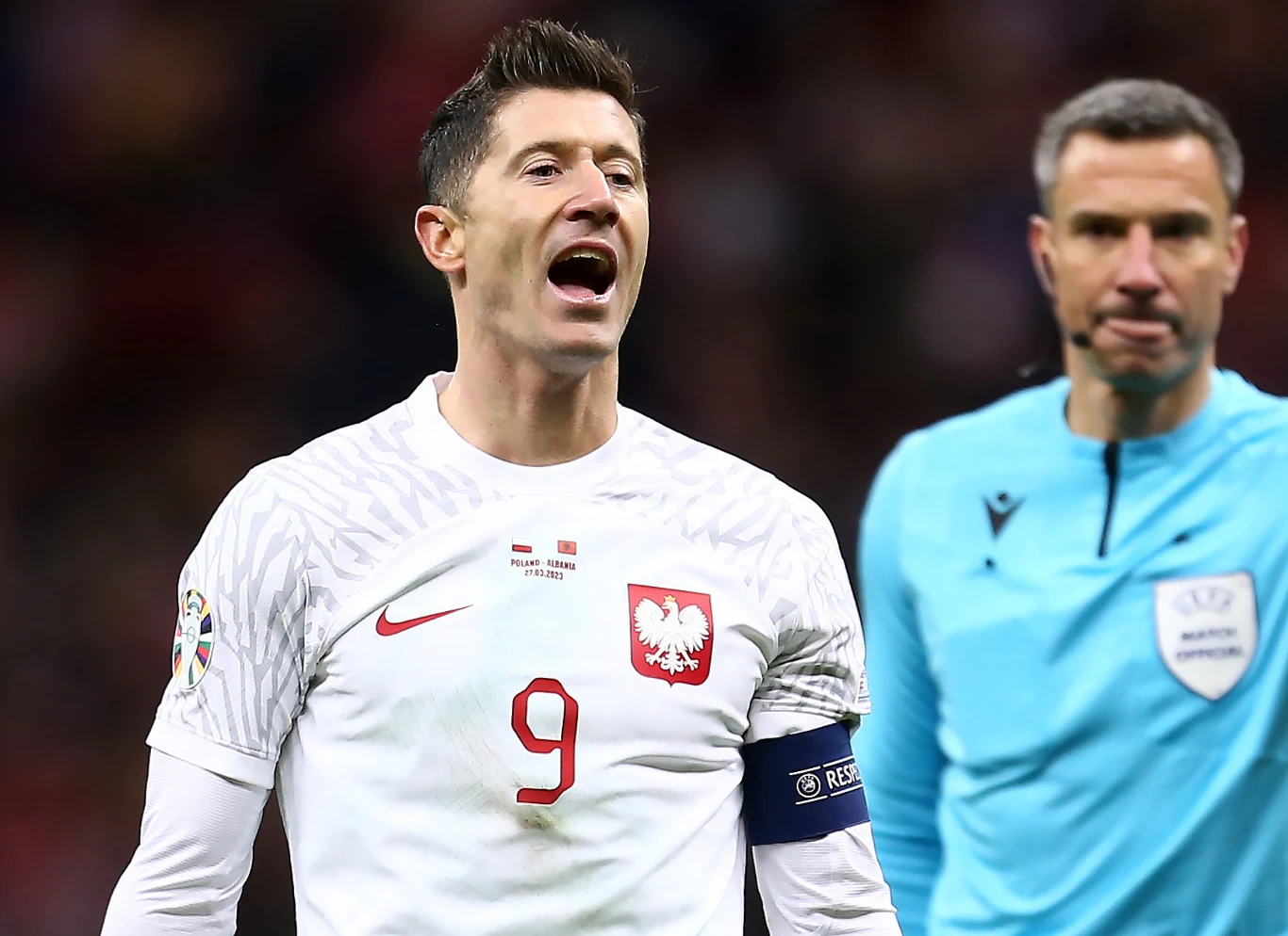 Robert Lewandowski w barwach reprezentacji Polski
