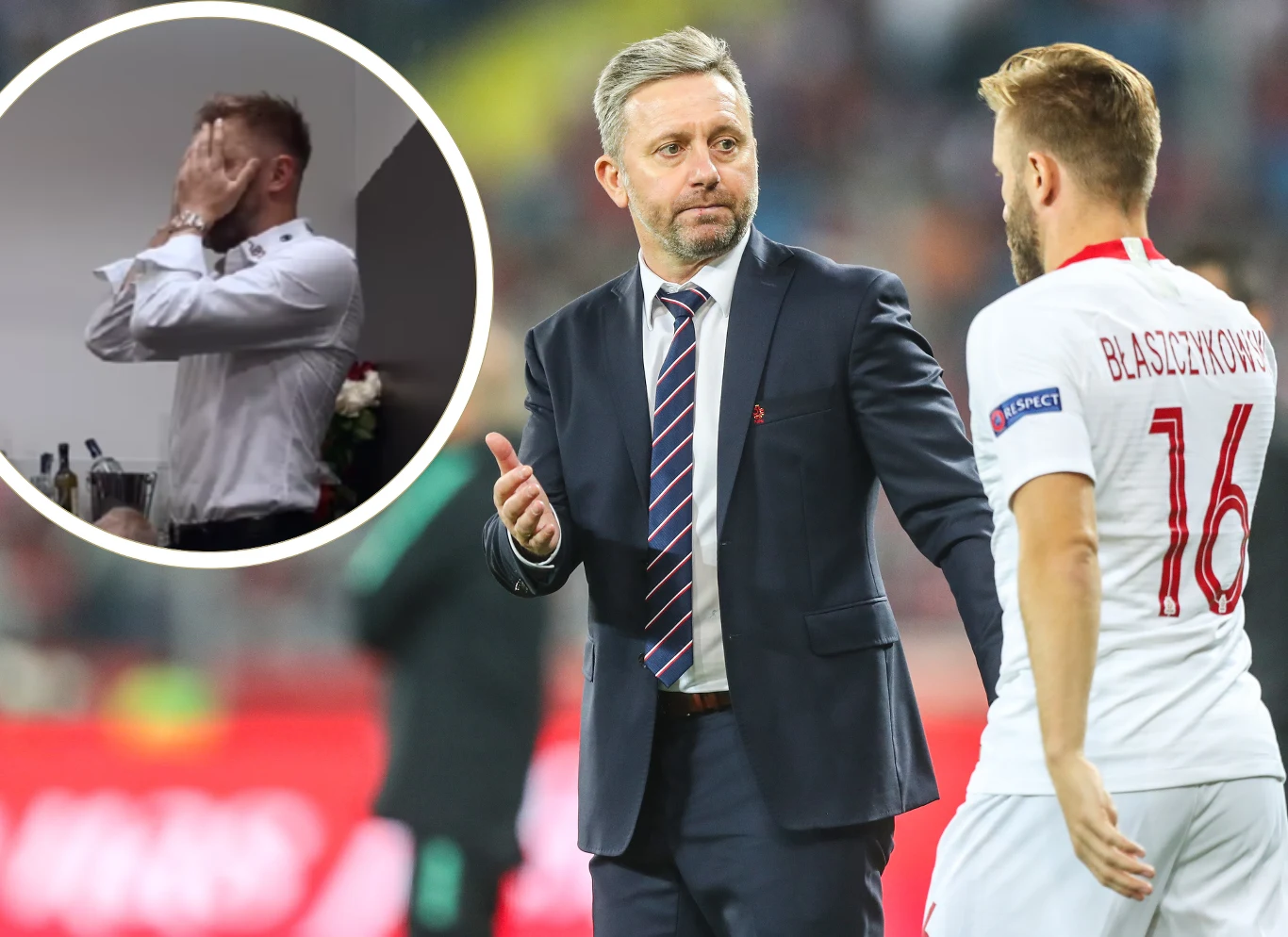 Reprezentacja Polski - na zdjęciu były selekcjoner Jerzy Brzęczek oraz Jakub Błaszczykowski, który pożegnał się z polską kadrą Reprezentacja Polski - na zdjęciu były selekcjoner Jerzy Brzęczek oraz Jakub Błaszczykowski, który pożegnał się z polską kadrą