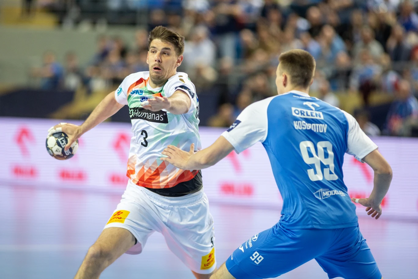 Piotr Chrapkowski w meczu z Orlenem Wisłą Płock