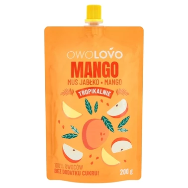 OWOLOVO Mango Mus jabłko mango 200 g - 0