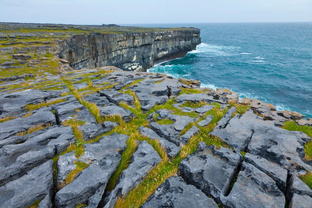 Klif Dun Duchathair Black Fort na wyspie Inis Mór (Irlandia).