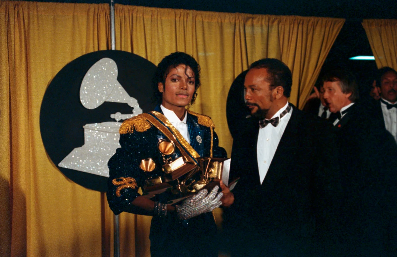 Michael Jackson i Quincy Jones w 1984 roku