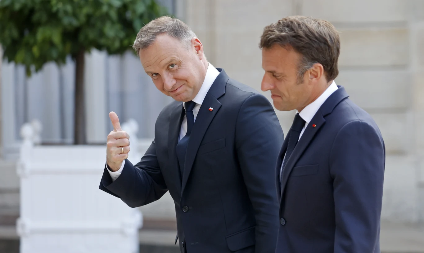 Prezydenci Polski i Francji: Andrzej Duda i Emmanuel Macron