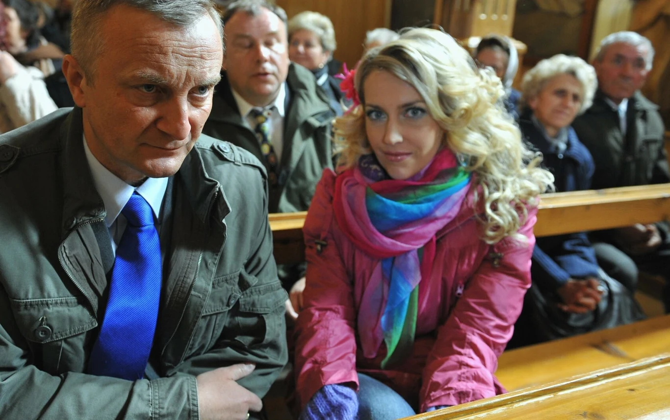 Magdalena Waligórska-Lisiecka u boku serialowego męża Arkadiusza Nadera