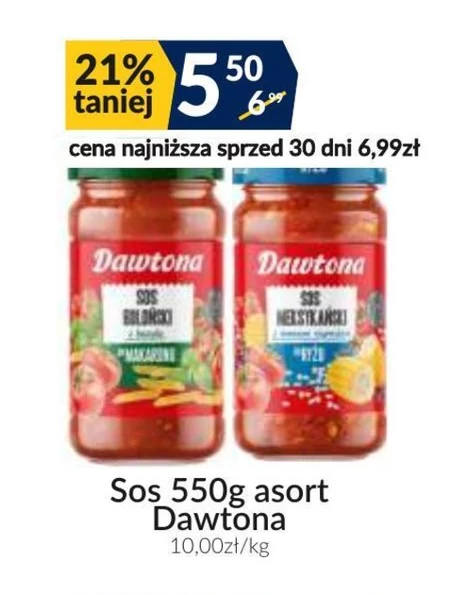 Dawtona Sos słodko-kwaśny z ananasem do ryżu 550 g