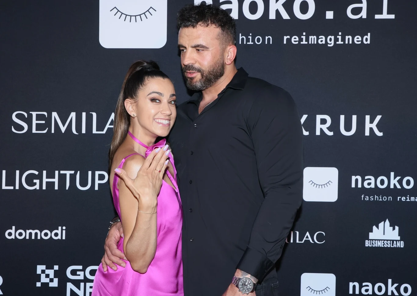 Maja Hyży z narzeczonym Konradem Kozakiem.