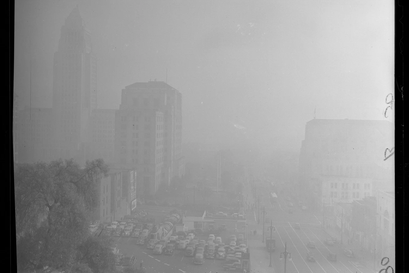Typowy letni dzień w Los Angeles. Zdjęcie zrobiono w 1948 roku.
