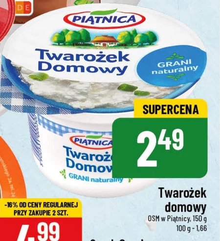 Piątnica Twarożek domowy grani naturalny 200 g