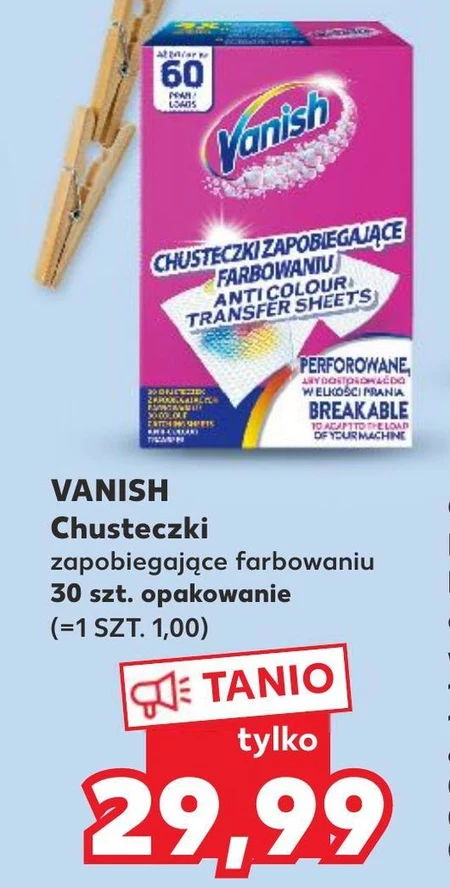 Vanish Color Protect Chusteczki zapobiegające farbowaniu 30 sztuk