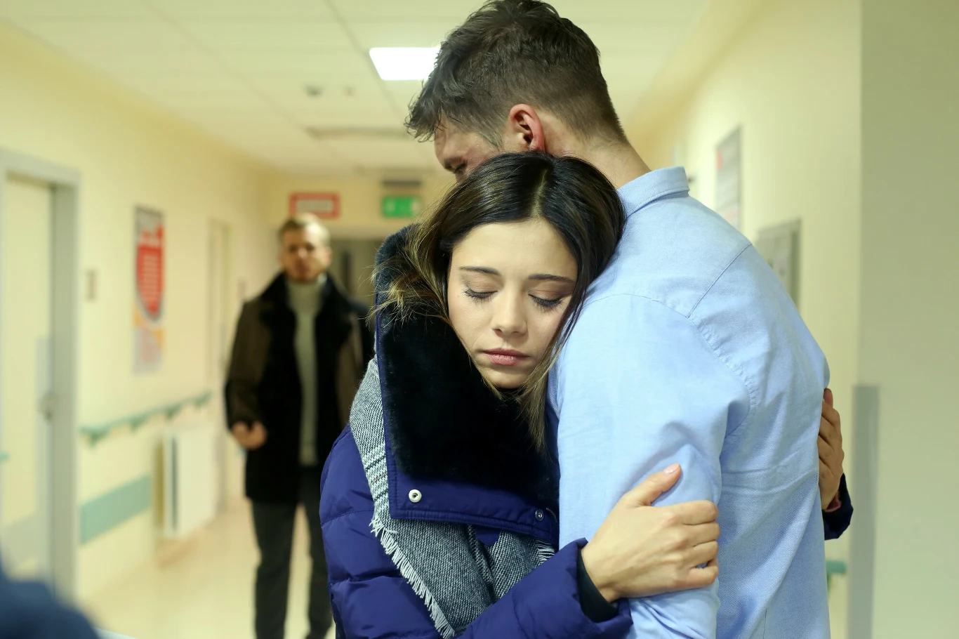 Adriana Kalska i Mikolaj Roznerski na planie "M jak miłośc"