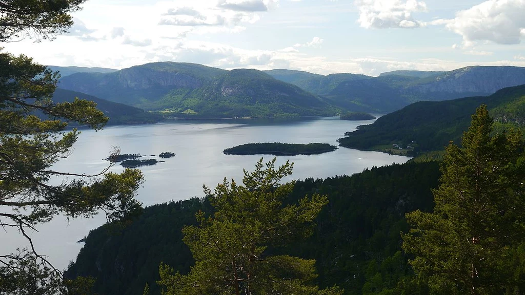 Spacerując po nowej ścieżce w koronach drzew, będzie można podziwiać jezioro Fyresvatn /zdj. lustracyjne