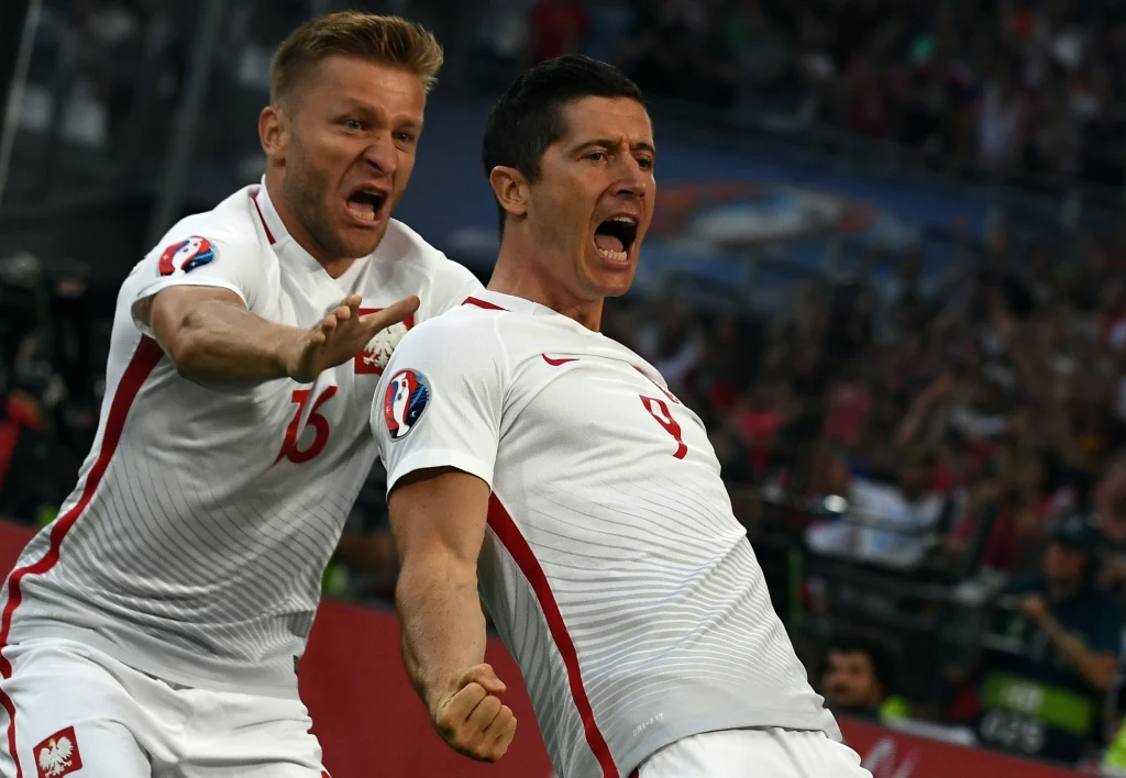 Jakub Błaszczykowski oraz Robert Lewandowski w barwach reprezentacji Polski