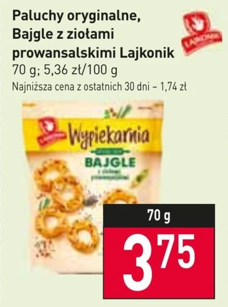 Lajkonik Wypiekarnia Bajgle z ziołami prowansalskimi 70 g