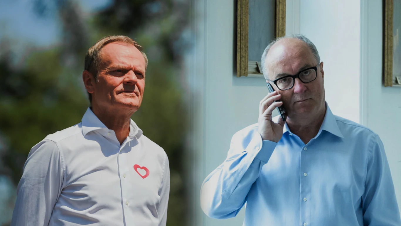 Donald Tusk oraz Włodzimierz Czarzasty Donald Tusk oraz Włodzimierz Czarzasty