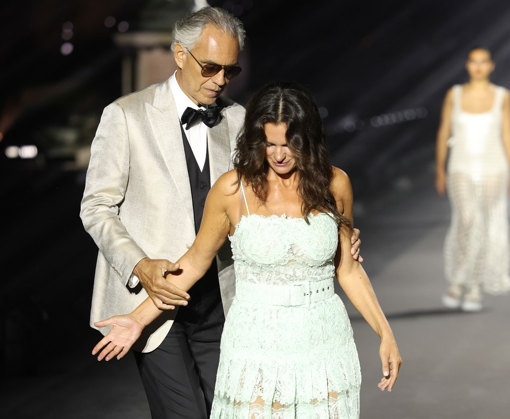 Andrea Bocelli z żoną Veronicą Berti