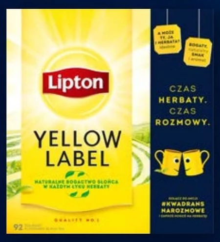 Lipton Yellow Label Herbata czarna 184 g (92 torebki)