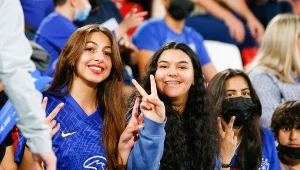 Fanki londyńskiej Chelsea na trybunach Stamford Bridge