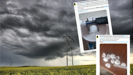 W piątek przez Polskę przetaczają się potężne burze z gradem. Czasem lód ma nawet cztery cm średnicy