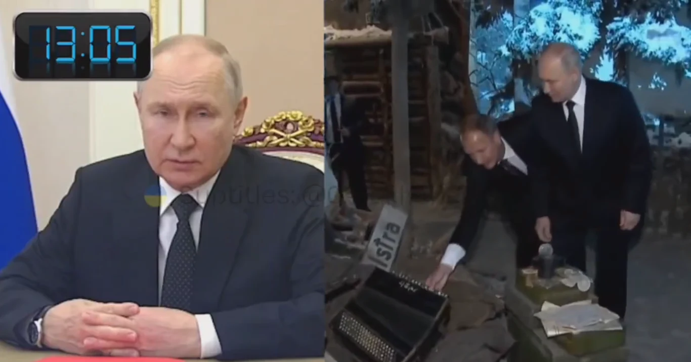 Putin w kilku miejscach w tym samym czasie? W rosyjskim przekazie doszło do pomyłki Putin w kilku miejscach w tym samym czasie? W rosyjskim przekazie doszło do pomyłki