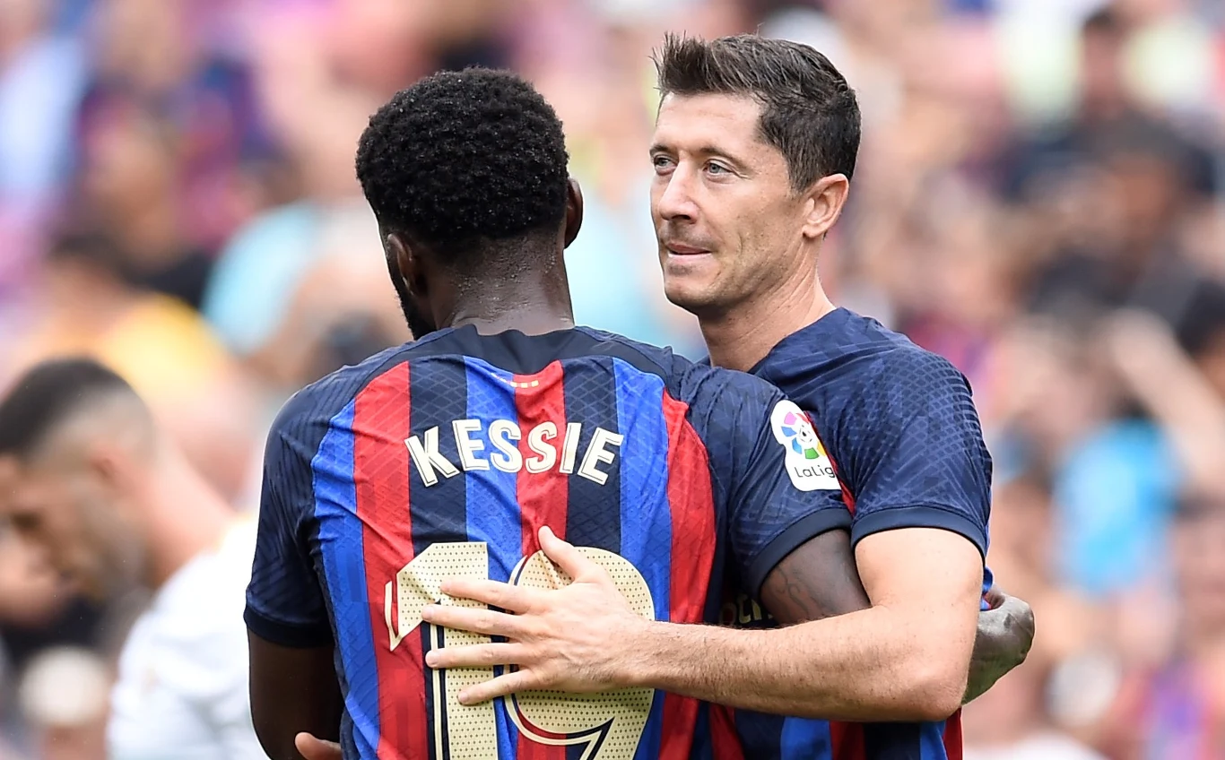 Franck Kessie i Robert Lewandowski Franck Kessie i Robert Lewandowski