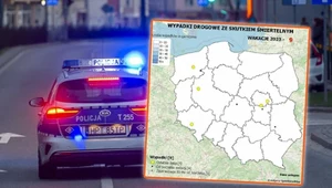 Policja opublikowała Mapę Wypadków Drogowych. Czy to wpłynie na kierowców?