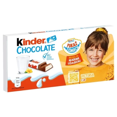 Kinder Chocolate Batonik z mlecznej czekolady z nadzieniem mlecznym 100 g (8 sztuk) - 5