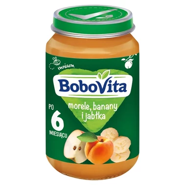 BoboVita Morele banany i jabłka po 6 miesiącu 190 g - 0