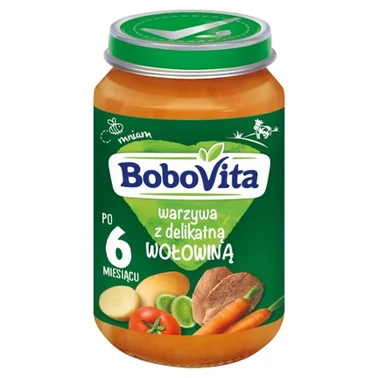 BoboVita Warzywa z delikatną wołowiną po 6 miesiącu 190 g - 2