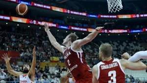 Aleksander Balcerowski podczas meczu Polska - Hiszpania na mistrzostwach świata